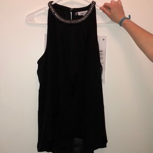 Black halter style blouse